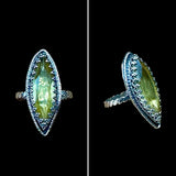 Yellow Zircon Sterling Silver Ring. Size 8.   $60