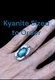 Kyanite Sterling Silver Ring SIZED TO ORDER.  $50