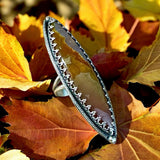 Agate Sterling silver statement ring SIZED TO ORDER.   $75