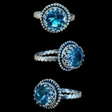Blue Topaz Sterling Silver Ring SIZED TO ORDER.    $65