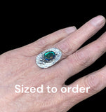 Mystic Quartz Sterling silver ring SIZED TO ORDER.   $50