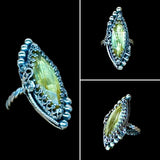 Yellow Zircon Sterling Silver Ring size 7 or 7.5 on  request      $60