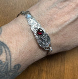 Garnet Floral sterling silver Bracelet.   $80