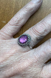 Pink Zircon Sterling Silver Ring SIZED TO ORDER.   $70
