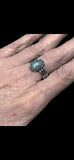Aquamarine Sterling Silver RING SIZED TO ORDER     $55