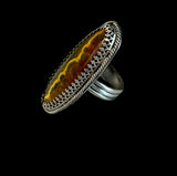Kabamby Ocean Jasper Sterling Silver Ring SIZED TO ORDER.   $60