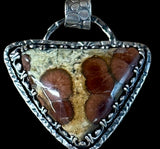 Peanut Obsidian Sterling Silver Pendant.   $80