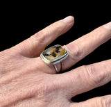 Montana Agate Sterling Silver and Gold-filled RING SIZED TO ORDER.    $60