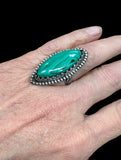 Malachite Sterling Silver RING SIZED TO ORDER.  $60