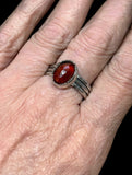 Garnet Sterling Silver RING SIZED TO ORDER.  $50