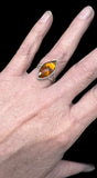Hessonite Garnet Sterling Silver RING SIZED TO ORDER.   $55