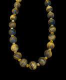 Tiger Eye and Crystal Spacer gemstone beaded  20” necklace.      $40