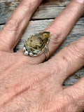 Montana Agate Sterling Silver RING SIZETO ORDER.   $50