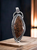 Dinosaur Bone Sterling Silver Pendant   $100