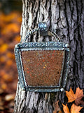 Dinosaur Bone Sterling Silver Pendant.   $80
