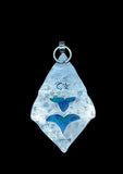 Chrysocolla with Azurite, Ethiopian Opal and Kyanite Sterling Silver pendant      $75