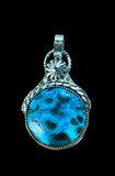 Malachite Chrysocolla Sterling Silver Pendant.   $70