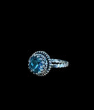 Blue Topaz Sterling Silver Ring SIZED TO ORDER.    $65