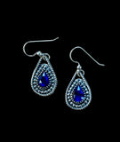 Sapphire Sterling Silver Earrings $60