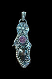 Chocolate Sapphire Sterling Silver Pendant.  $70
