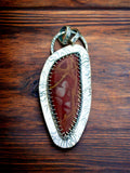 Noreena Jasper  sterling silver large pendant   $70