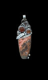 Laguna Agate and carnelian sterling silver pendant.    $70