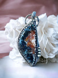 Black Plume Agate Sterling Silver Pendant.    $80