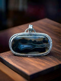 Montana Agate sterling Silver Pendant.     $80