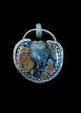 Moss Agate Sterling Silver Pendant.      $75