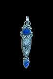 Rutilated Quartz and Kyanite Sterling Silver Pendant.    $65