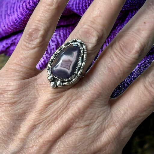 Purple Passion Sterling silver ring SIZED TO ORDER.    $60