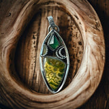 Ocean Jasper Sterling Silver Pendant.    $65