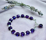 African Amethyst and Pink Peruvian Opal Sterling Silver Bracelet.   $50