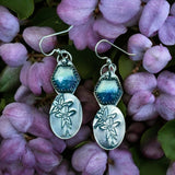 Fluorite sterling silver Earrings.  $45
