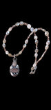 Carved  Grey Moonstone Pendant and matching necklace set $75