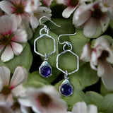 Amethyst Sterling Silver Earrings.   $50