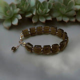 Smoky Quartz and Gold-filled Adjustable bracelet    $60
