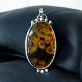 Montana Agate Sterling silver Pendant.   $75