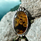 Montana Agate Sterling silver Pendant.   $75