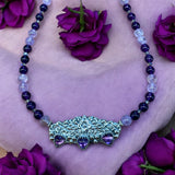 Amethyst Floral Sterling Silver Pendant and Necklace set.    $80