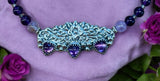 Amethyst Floral Sterling Silver Pendant and Necklace set.    $80