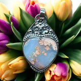 Youngite Heart Sterling Silver Pendant.   $75