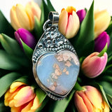 Youngite Heart Sterling Silver Pendant.   $75