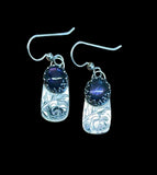 Purple Labradorite Sterling Silver Earrings.    $50