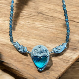 Labradorite Heart Pendant and matching necklace set.       $90