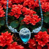 Labradorite Heart Pendant and matching necklace set.       $90