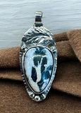 White Buffalo Turquoise Sterling Silver Pendant.    $75