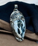 White Buffalo Turquoise Sterling Silver Pendant.    $75
