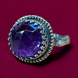 RESERVED FOR Maritza Amethyst Sterling Silver Statement Ring SIZED TO ORDER.  $70