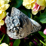 Sterling silver Flower Ring SIZED TO ORDER  $85